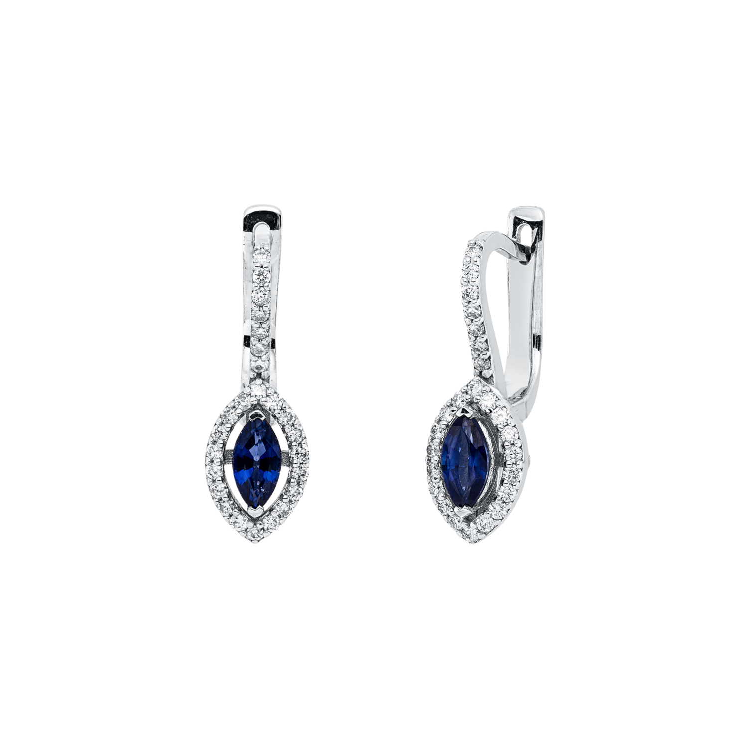 Brogle Classic sapphire hoop earrings