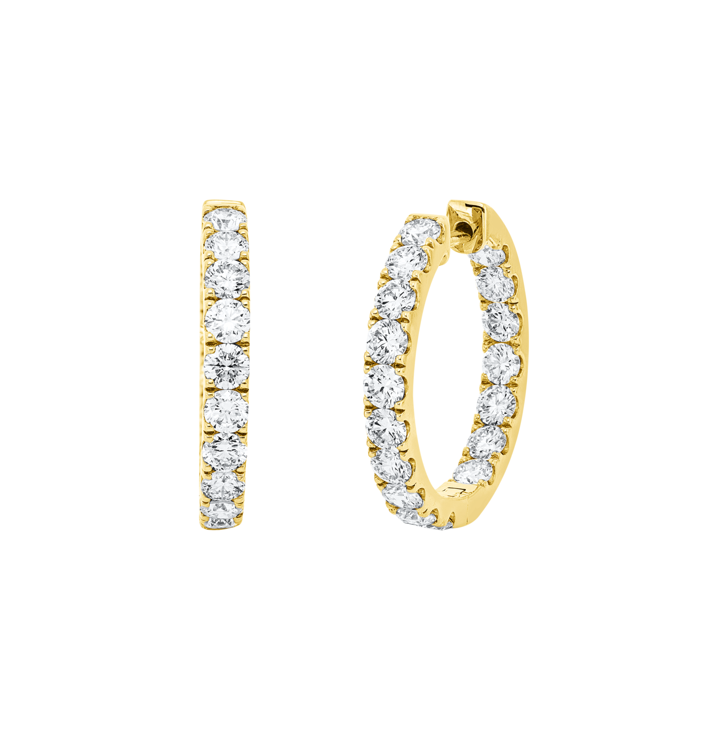 Brogle Selection diamond hoop earrings Brogle Selection diamond hoop earrings