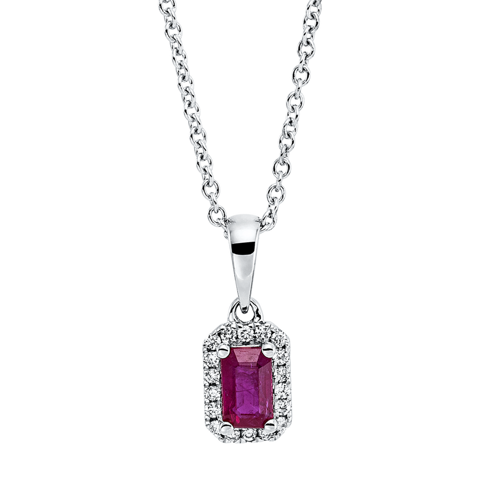 Brogle Classic necklace with ruby pendant