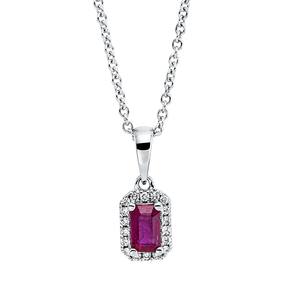 Brogle Classic Kette mit Rubinanhänger Brogle Classic Kette mit Rubinanhänger