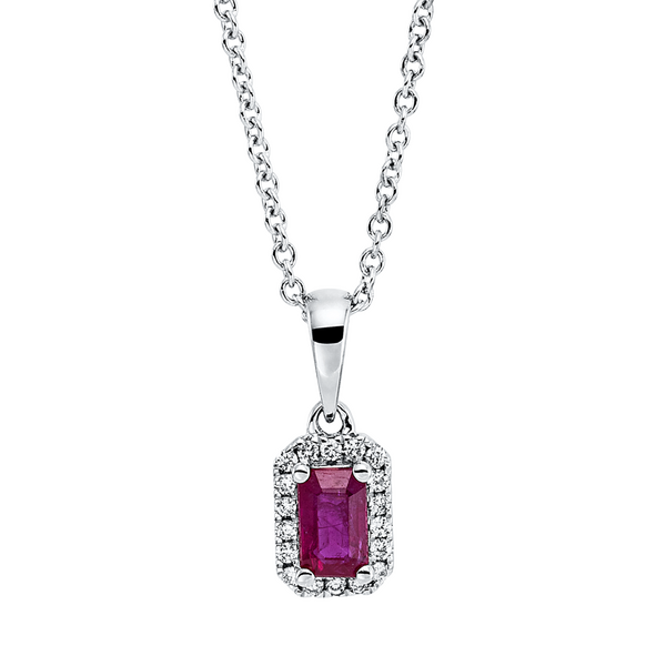 Brogle Classic necklace with ruby pendant Brogle Classic necklace with ruby pendant