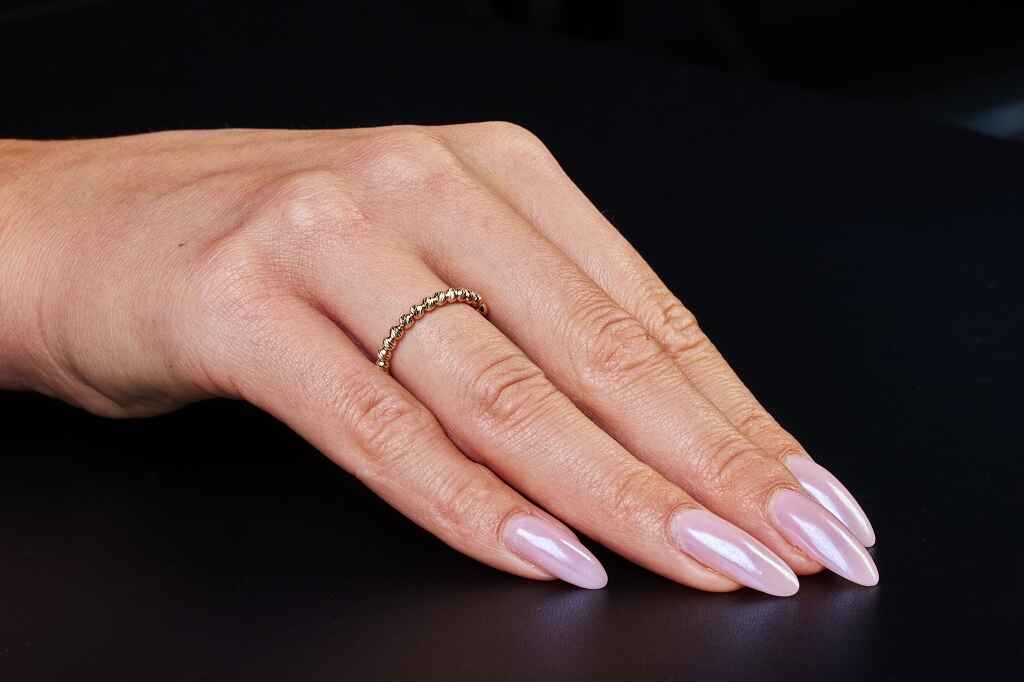 Brogle Classic gold ring beads diamond cut 2,2mm