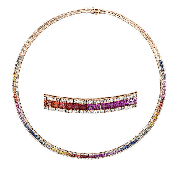 Brogle Selection sapphire necklace Rainbow Brogle Selection sapphire necklace Rainbow