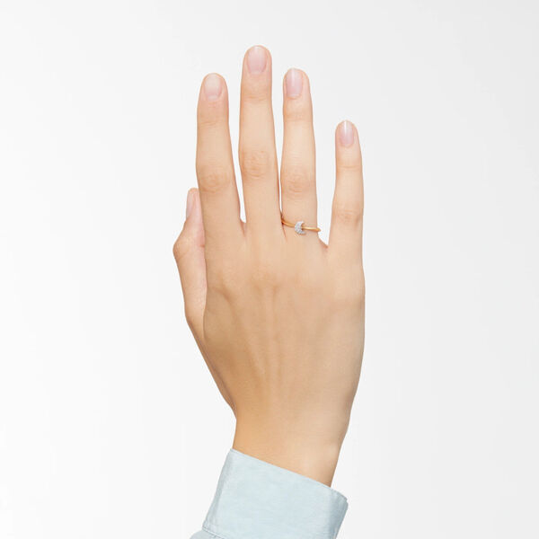 175909 DAC0007 HEARX DB0OG 100 Dodo precious mini moon ring white diamonds 18k yellow gold u64b028e88038eecc