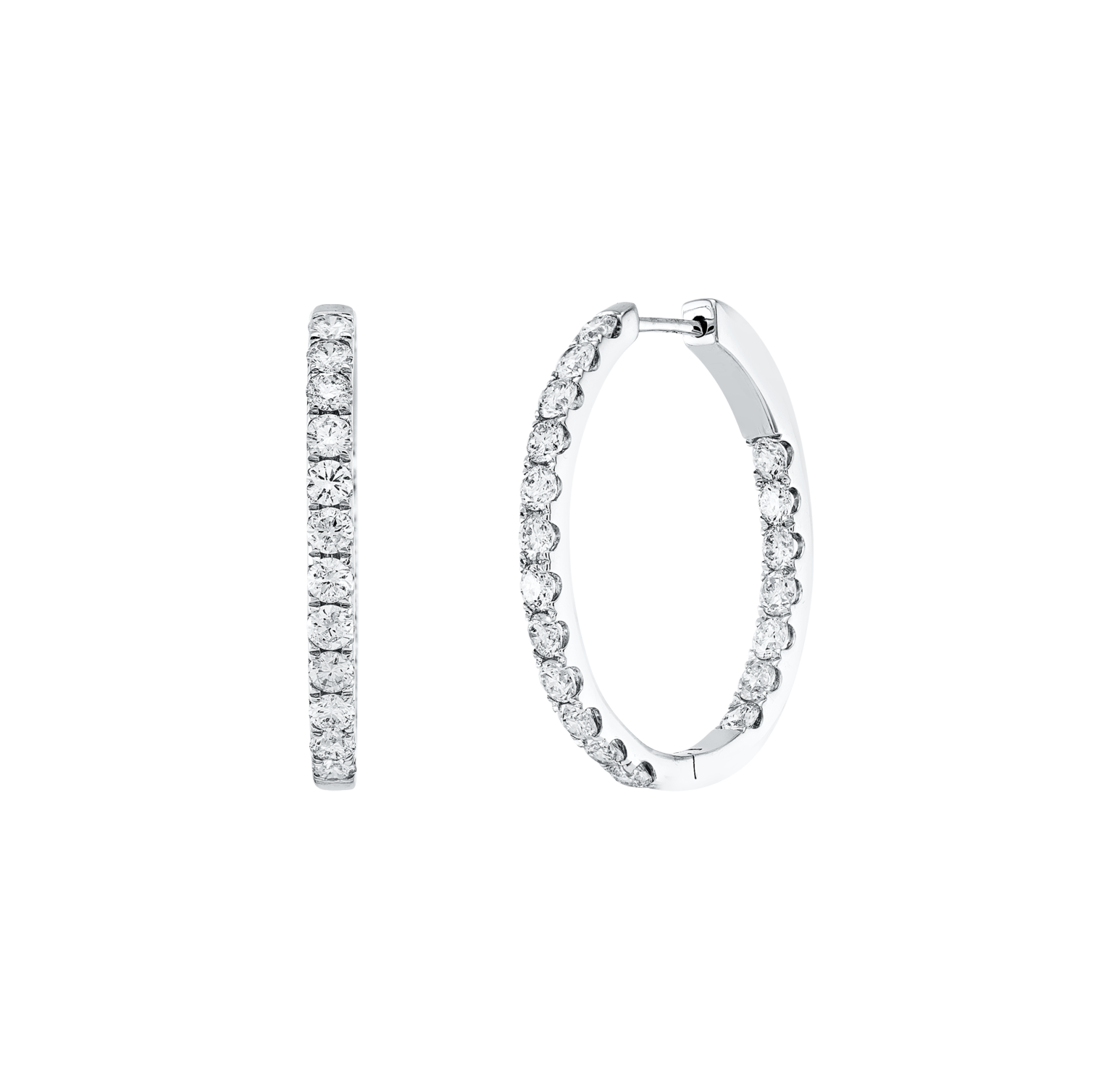 Brogle Selection diamond hoop earrings