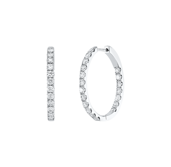 Brogle Selection diamond hoop earrings Brogle Selection diamond hoop earrings