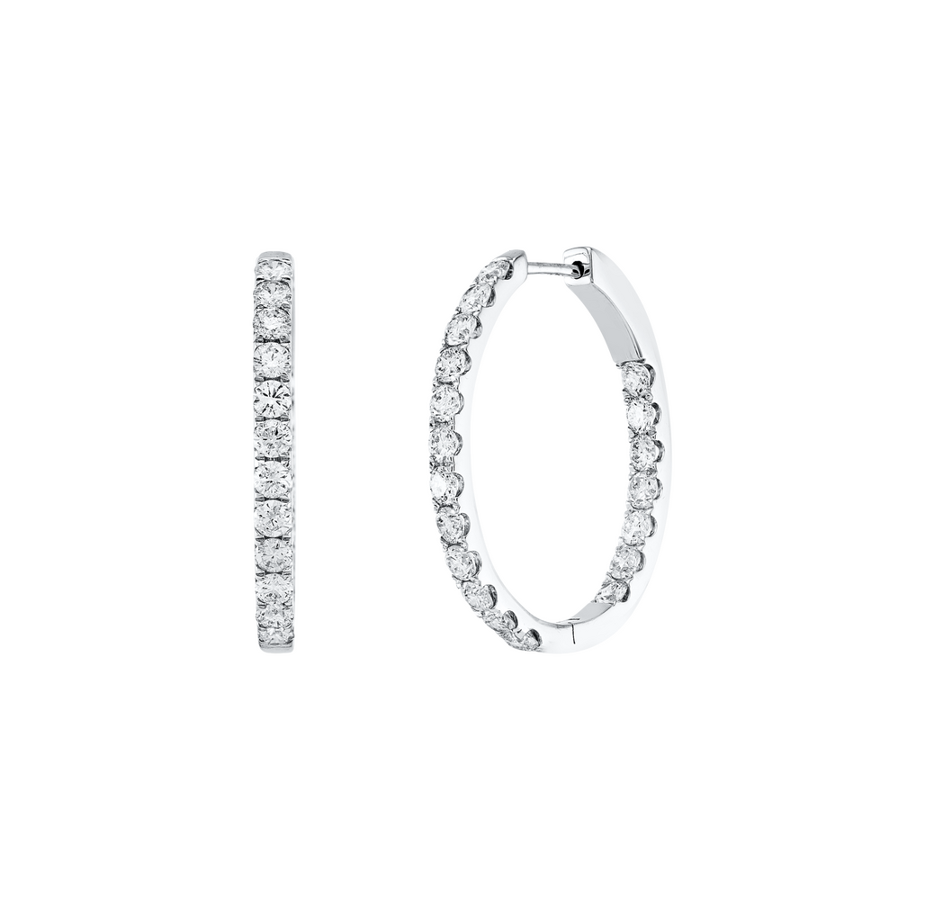 Brogle Selection diamond hoop earrings Brogle Selection diamond hoop earrings