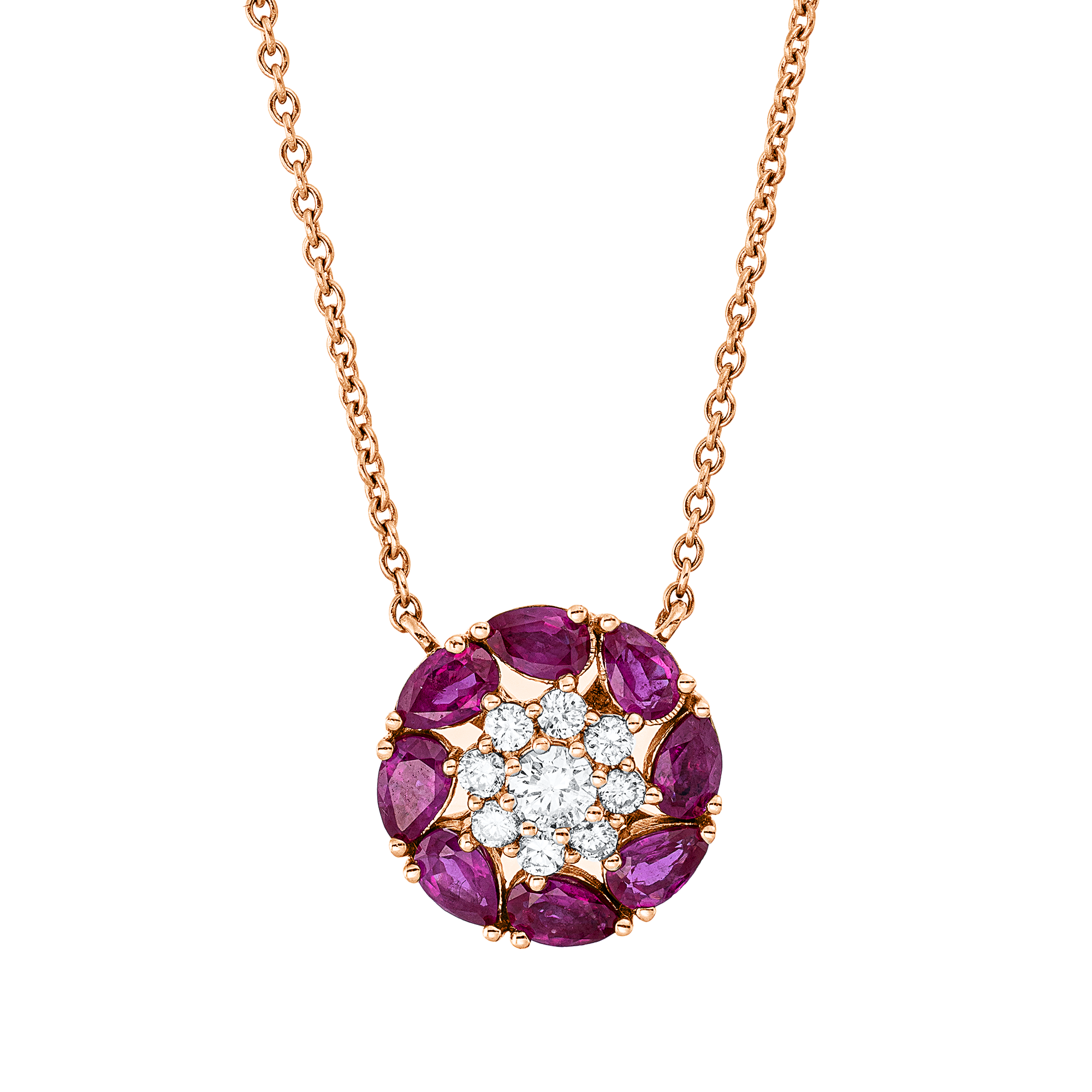 Brogle Classic necklace with ruby pendant Brogle Classic necklace with ruby pendant