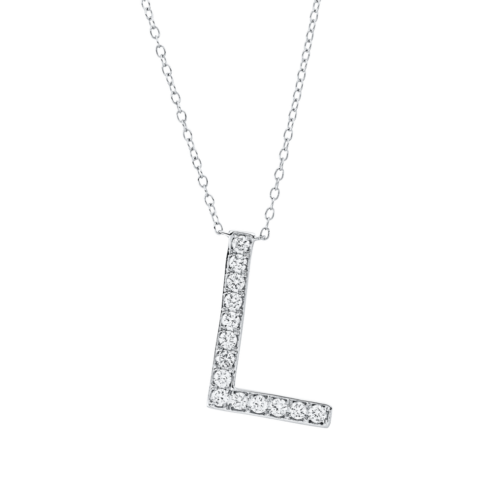 Brogle Classic Kette mit Diamantbuchstaben L Brogle Classic Kette mit Diamantbuchstaben L