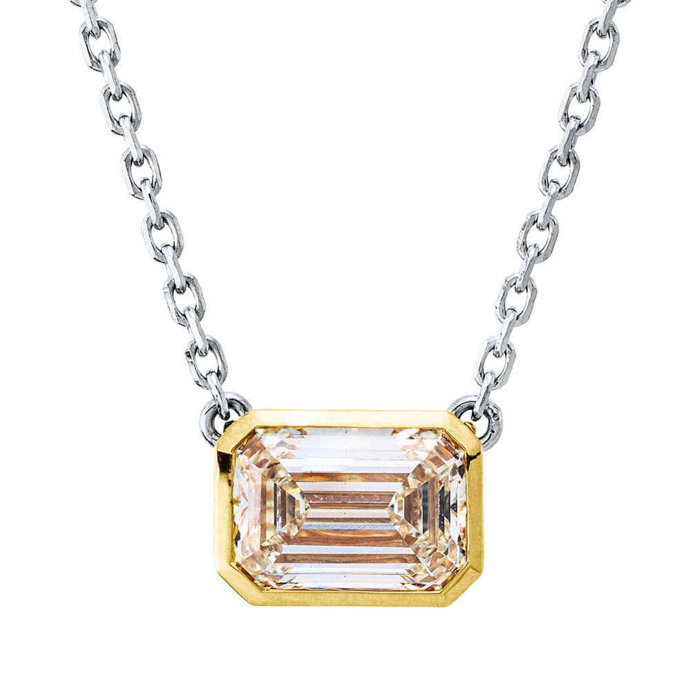 Brogle Selection Bicolor Kette mit Diamantanhänger