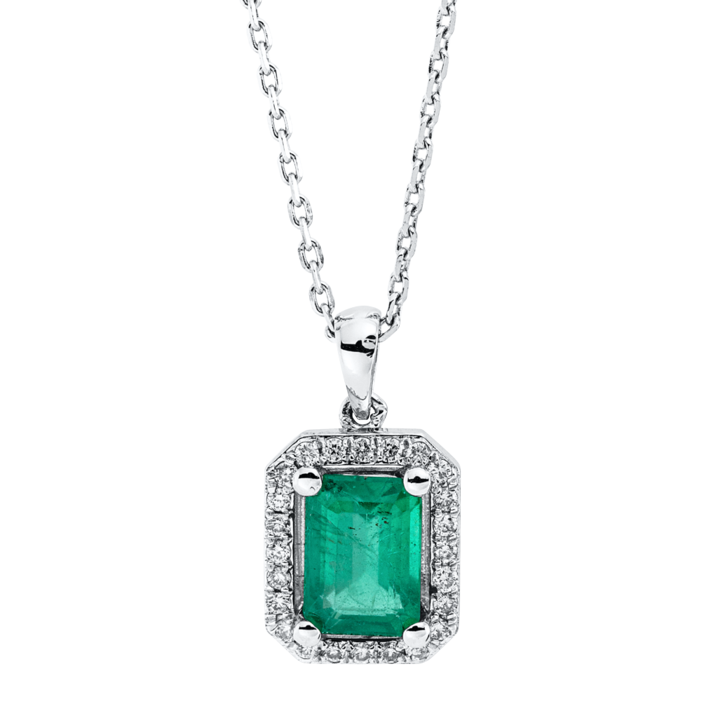 Brogle Classic necklace with emerald pendant Brogle Classic necklace with emerald pendant