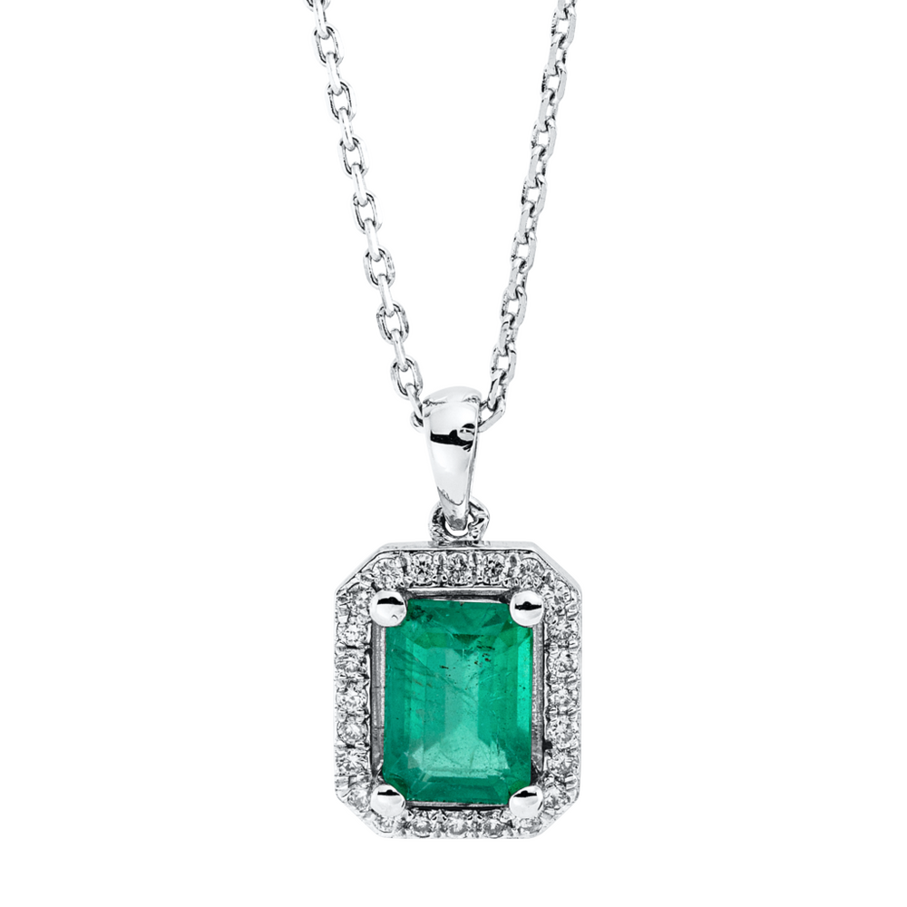Brogle Classic necklace with emerald pendant Brogle Classic necklace with emerald pendant