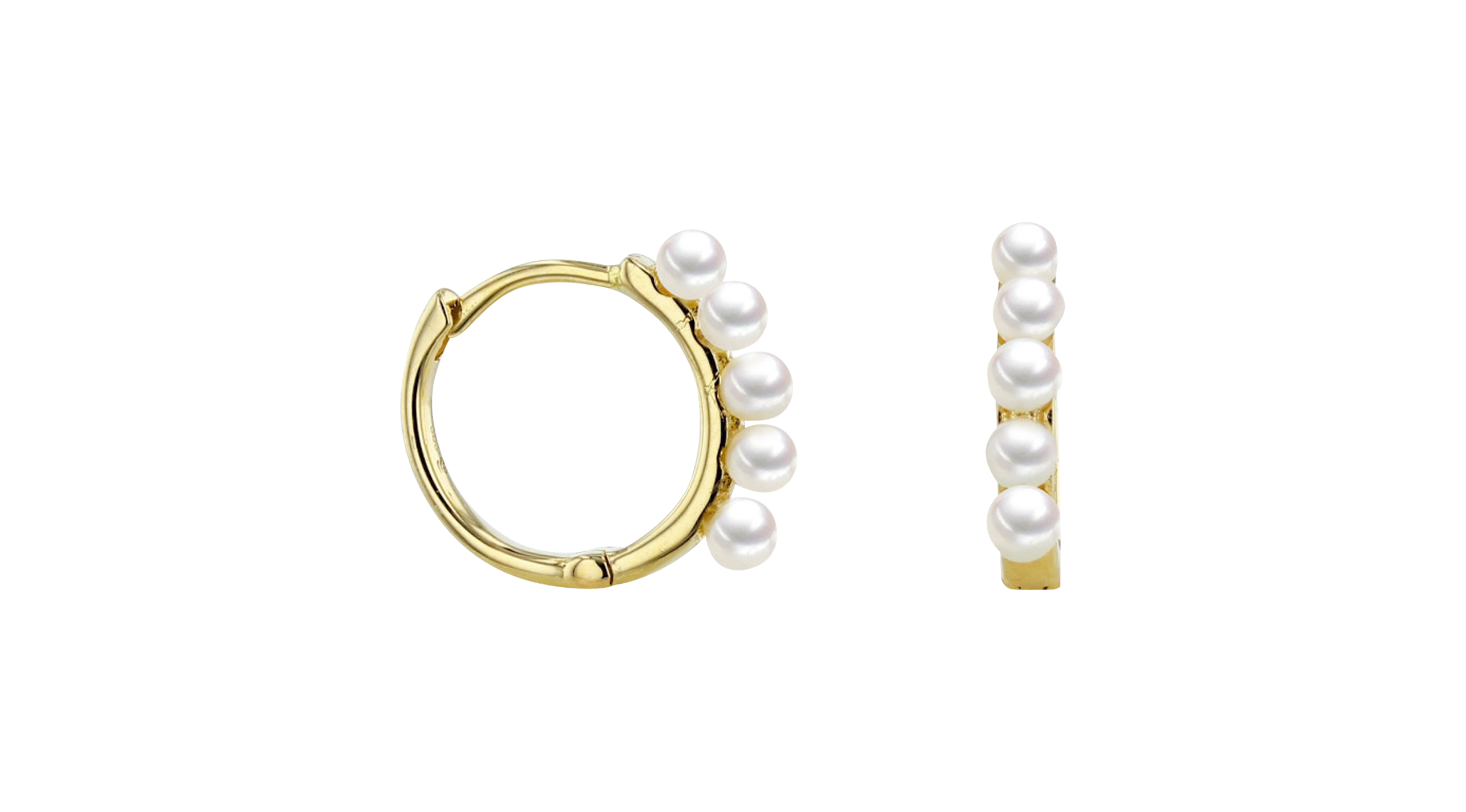 Brogle Classic freshwater pearl hoop earrings Brogle Classic freshwater pearl hoop earrings