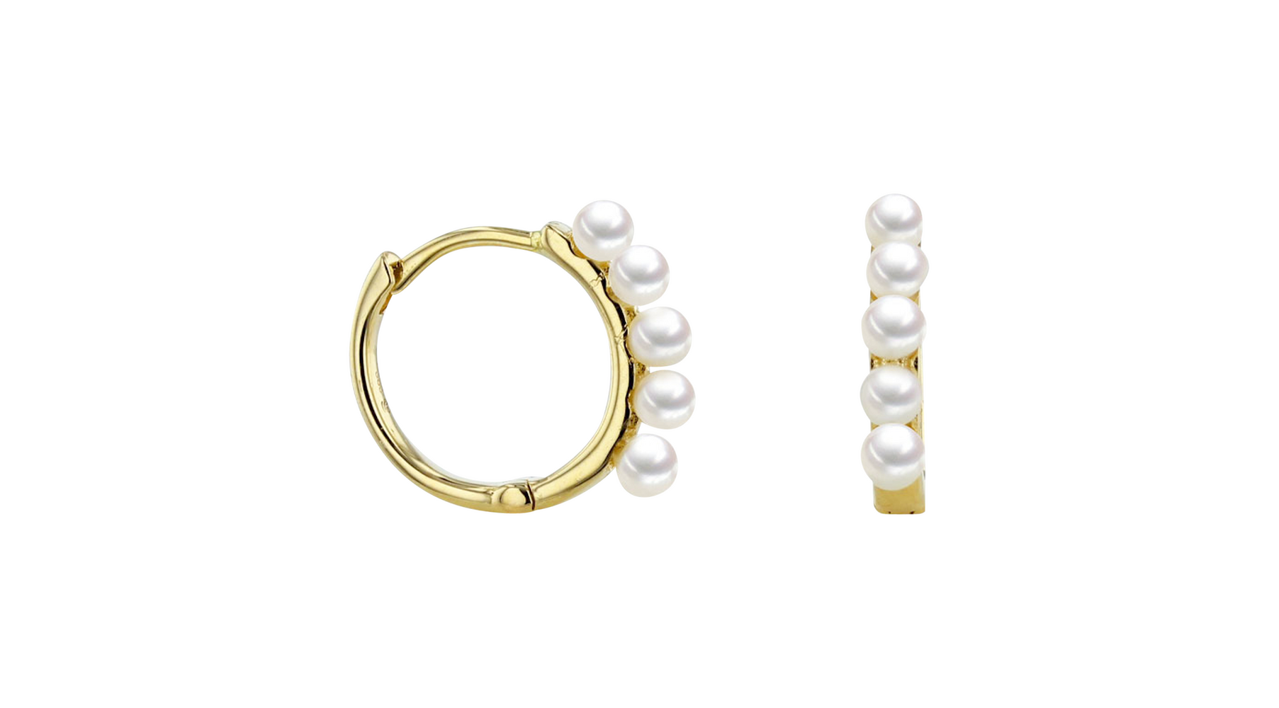 Brogle Classic freshwater pearl hoop earrings Brogle Classic freshwater pearl hoop earrings