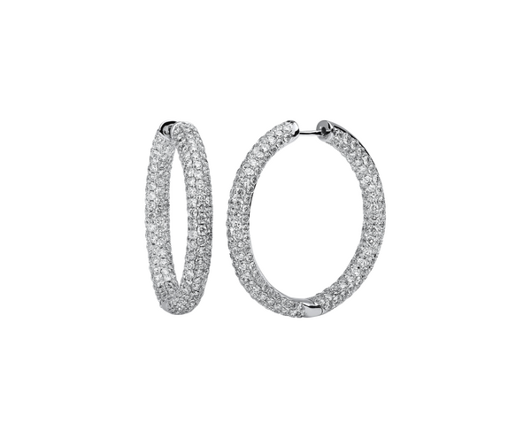 Brogle Selection diamond hoop earrings Brogle Selection diamond hoop earrings