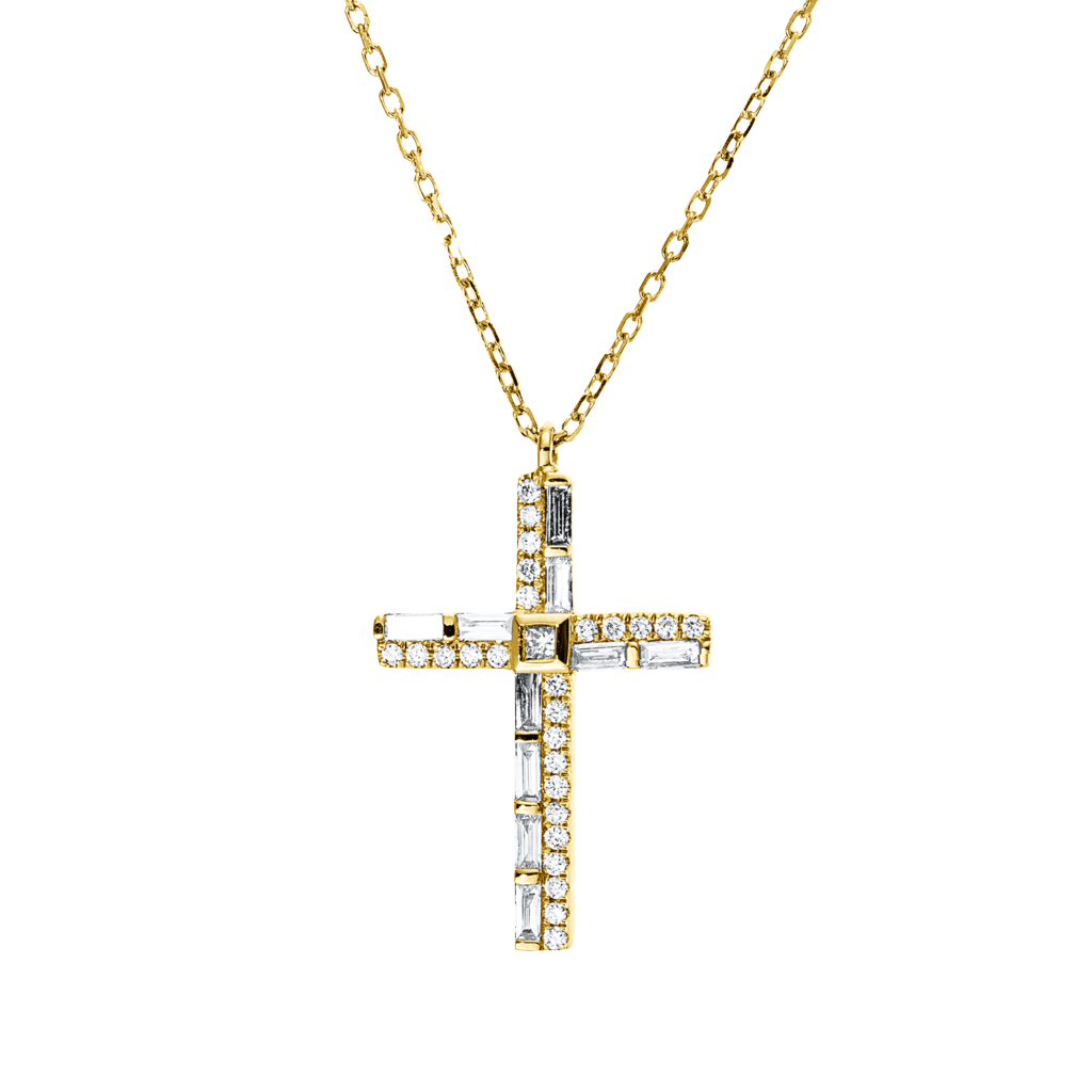 Brogle Classic Kette mit Diamantkreuz