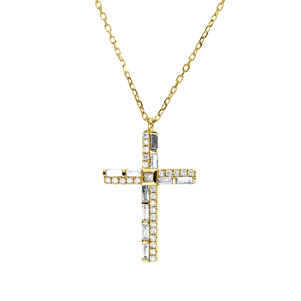 Brogle Classic Kette mit Diamantkreuz