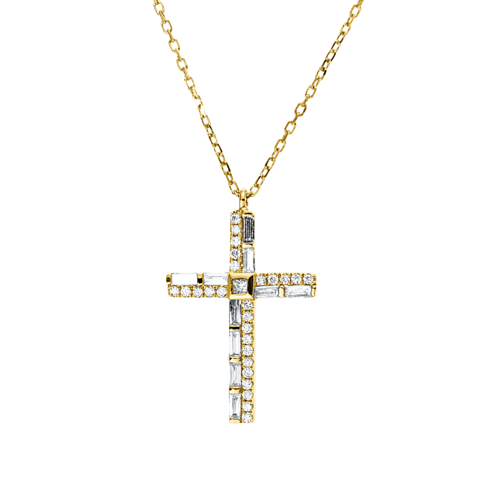 Brogle Classic Kette mit Diamantkreuz Brogle Classic Kette mit Diamantkreuz