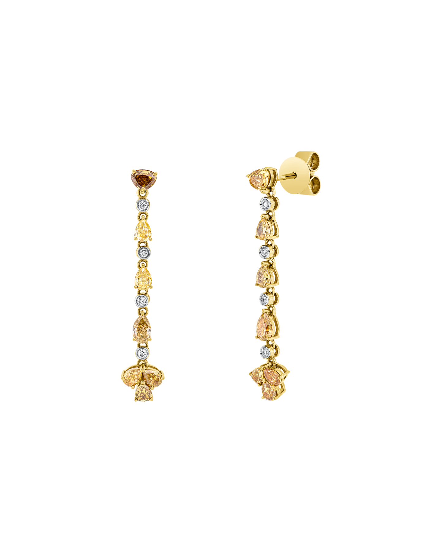 Brogle Classic bicolour diamond earrings