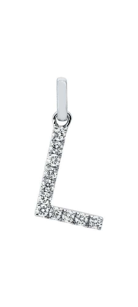 Brogle Classic letter pendant L with diamonds