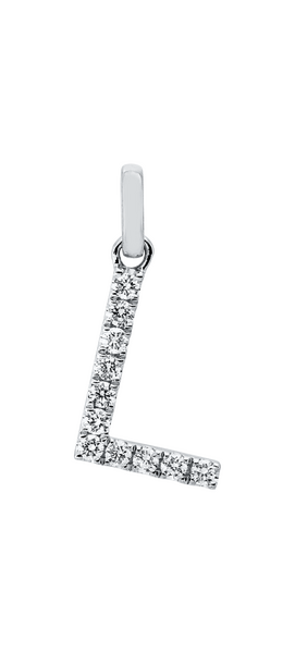 Brogle Classic letter pendant L with diamonds Brogle Classic letter pendant L with diamonds