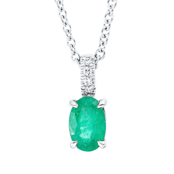 Brogle Classic Kette mit Smaragdanhänger