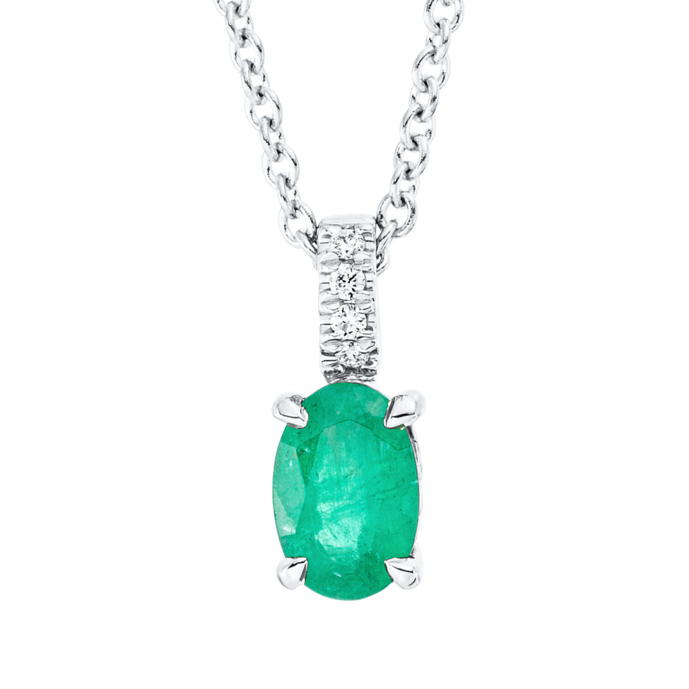 Brogle Classic necklace with emerald pendant Brogle Classic necklace with emerald pendant