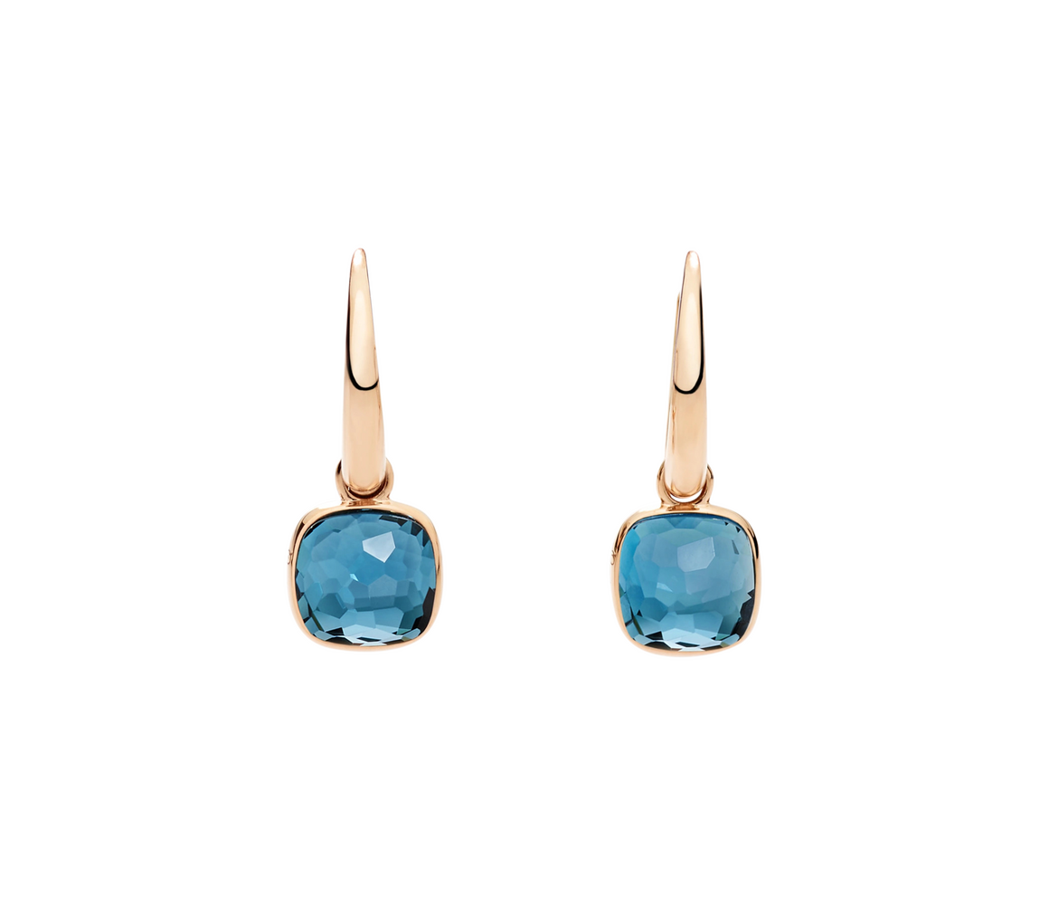 Pomellato Nudo Mini London topaz hoop earrings Pomellato Nudo Mini London topaz hoop earrings