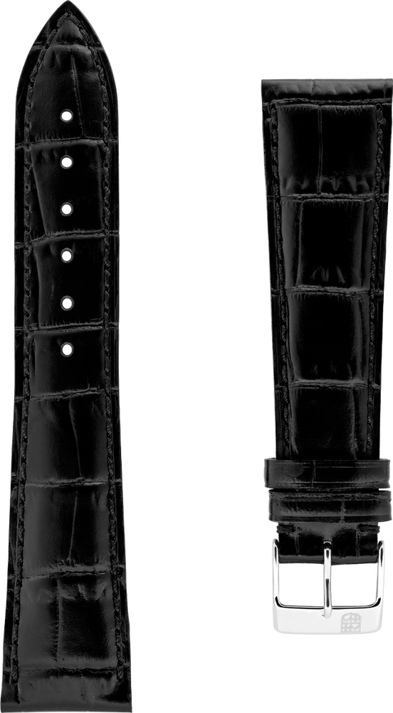 Frederique Constant black calfskin watch strap 22/18mm