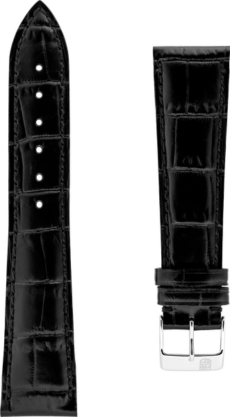 Frederique Constant black calfskin watch strap 22/18mm