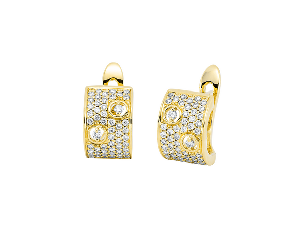 Brogle Classic diamond hoop earrings