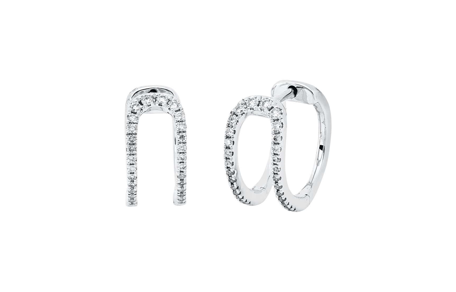 Brogle Classic diamond hoop earrings