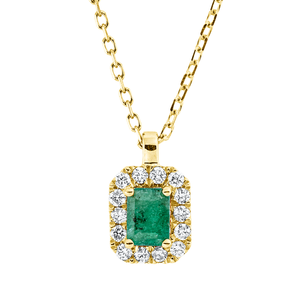 Brogle Classic necklace with emerald pendant