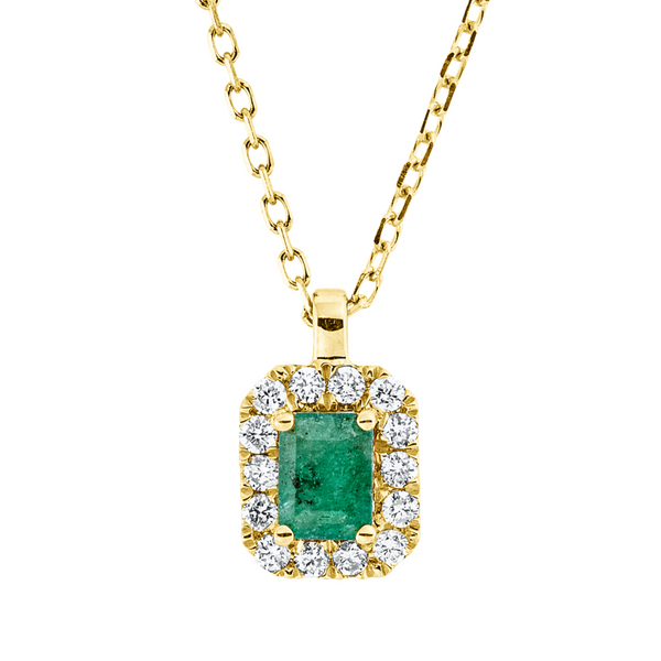 Brogle Classic necklace with emerald pendant