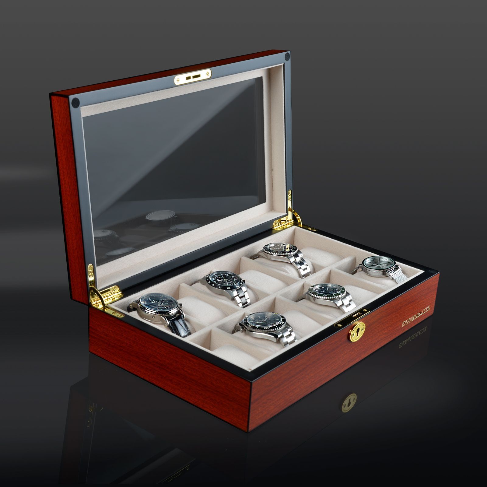 Designhütte Auckland 12 watch box - Cherry Designhütte Auckland 12 watch box - Cherry