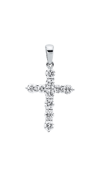 Brogle Classic cross pendant with diamonds