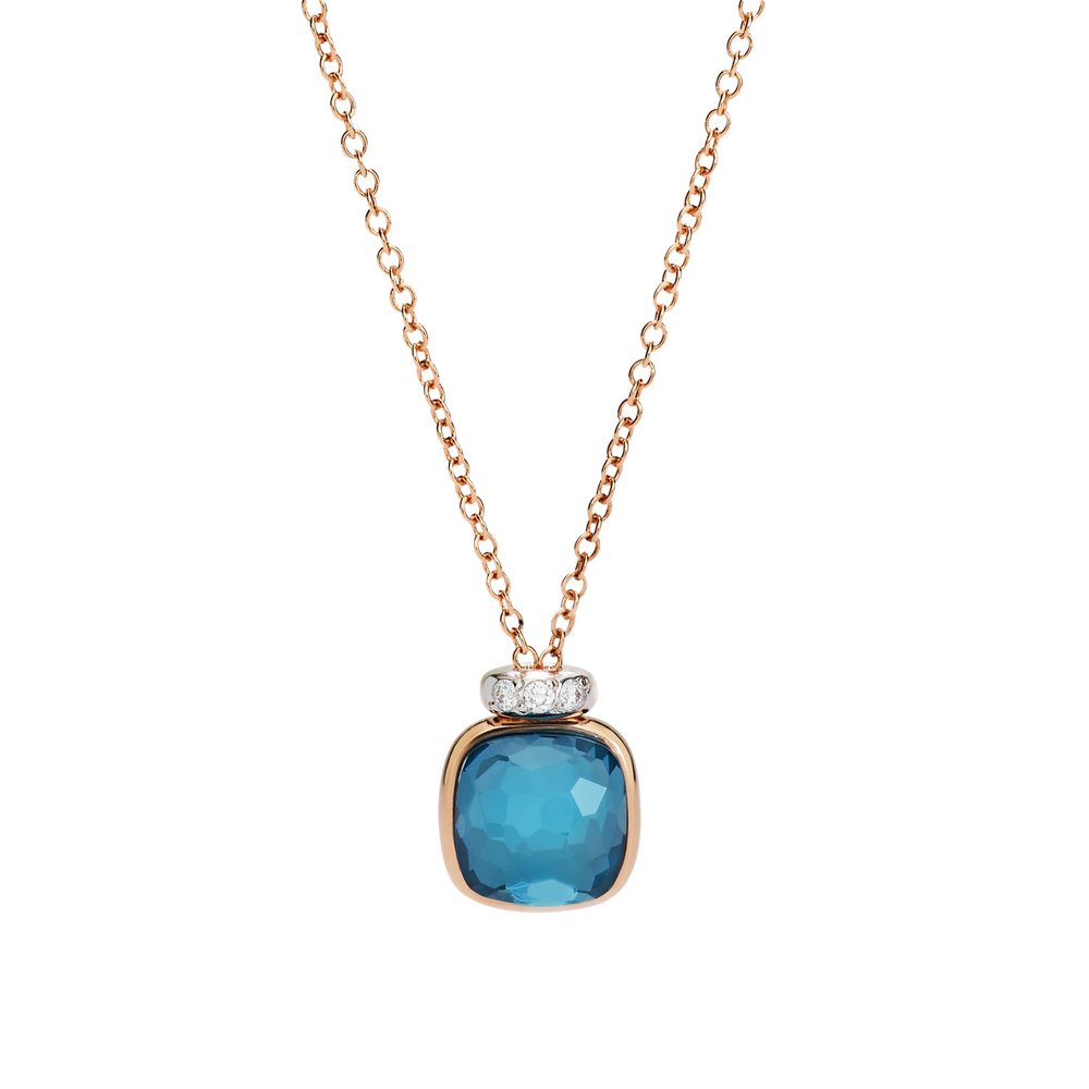 Pomellato Nudo Mini London-Topas Halskette mit Anhänger Pomellato Nudo Mini London-Topas Halskette mit Anhänger