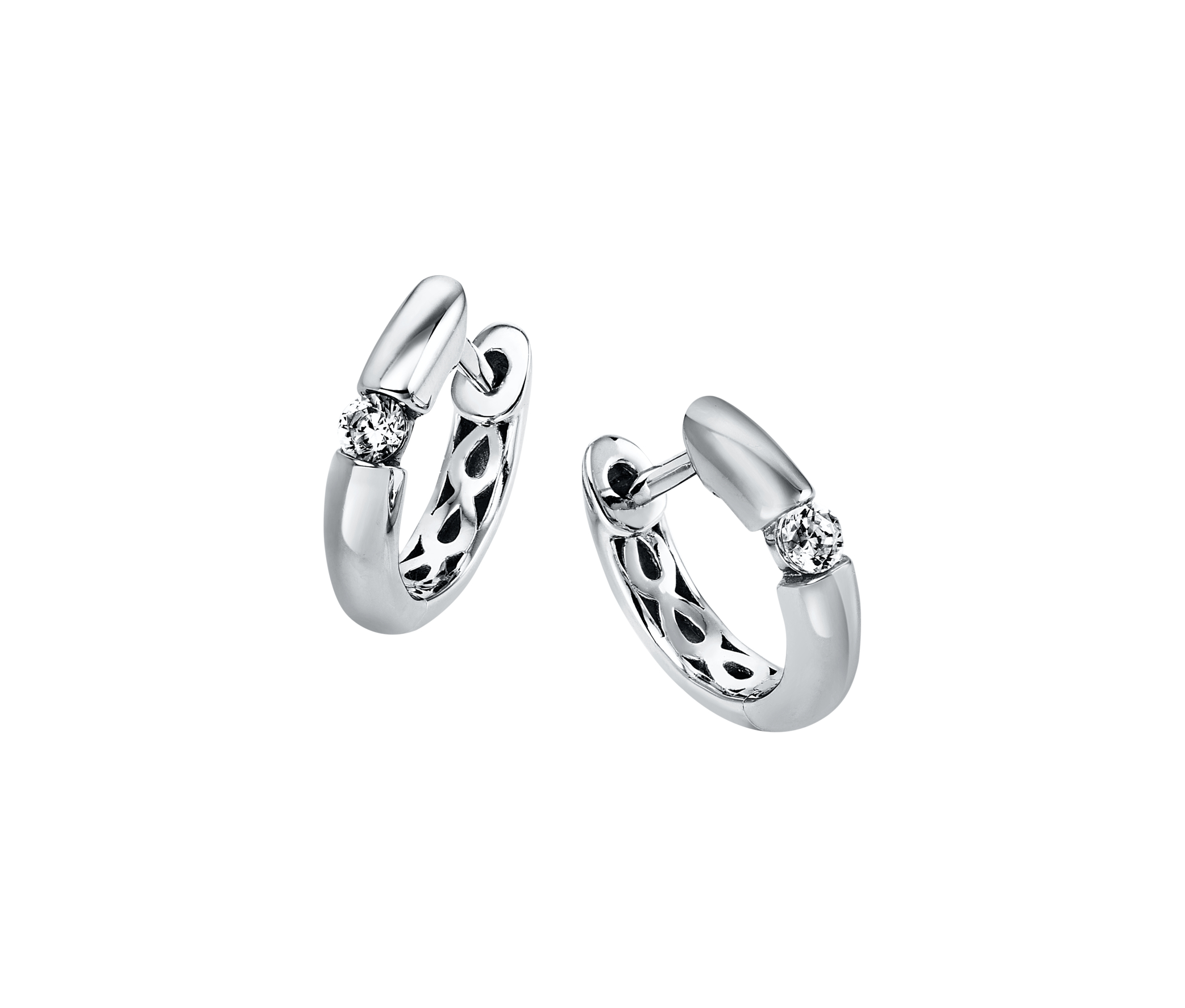 Brogle solitaire hoop earrings Brogle solitaire hoop earrings