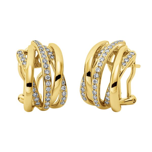 Brogle Selection Casual diamond hoop earrings