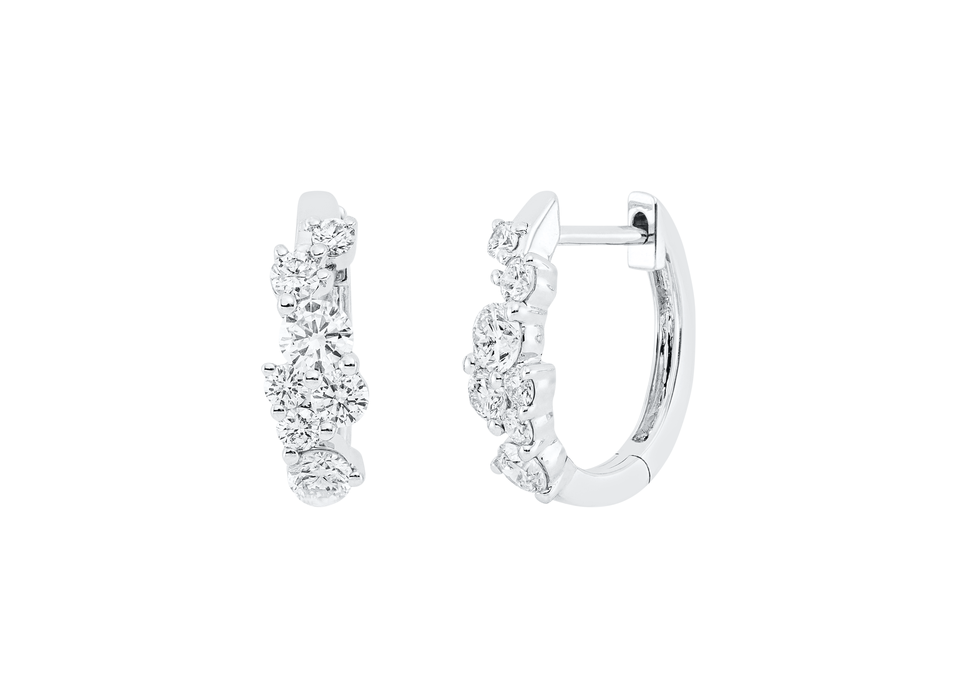 Brogle Classic diamond hoop earrings Brogle Classic diamond hoop earrings