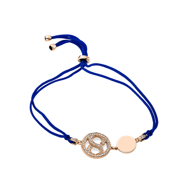 Brogle Selection Icons textile bracelet with diamond pendant Brogle Selection Icons textile bracelet with diamond pendant