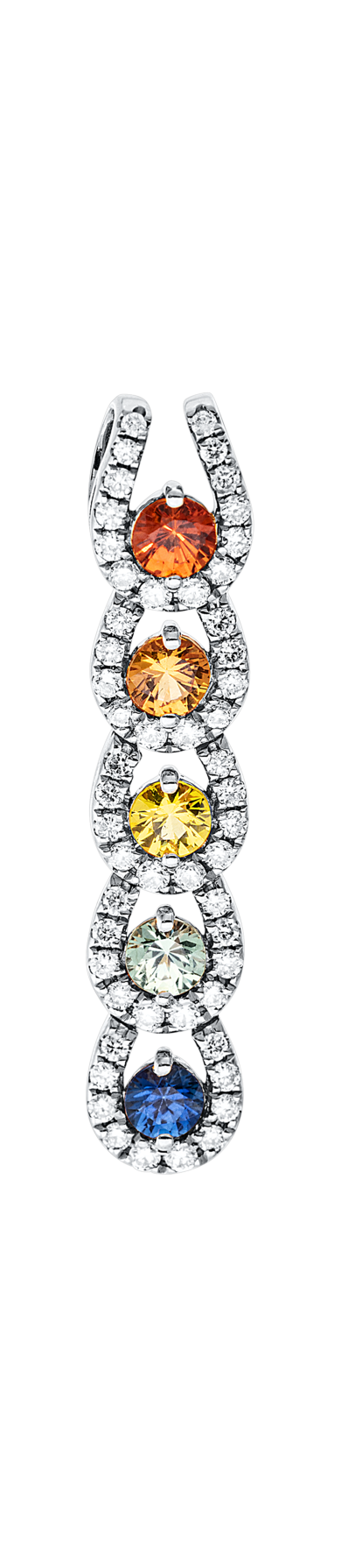 Brogle Classic Sapphire Pendant Rainbow Brogle Classic Sapphire Pendant Rainbow