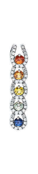 Brogle Classic Sapphire Pendant Rainbow Brogle Classic Sapphire Pendant Rainbow