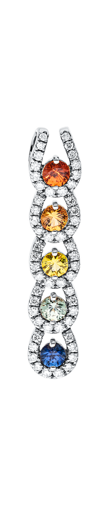 Brogle Classic Sapphire Pendant Rainbow Brogle Classic Sapphire Pendant Rainbow