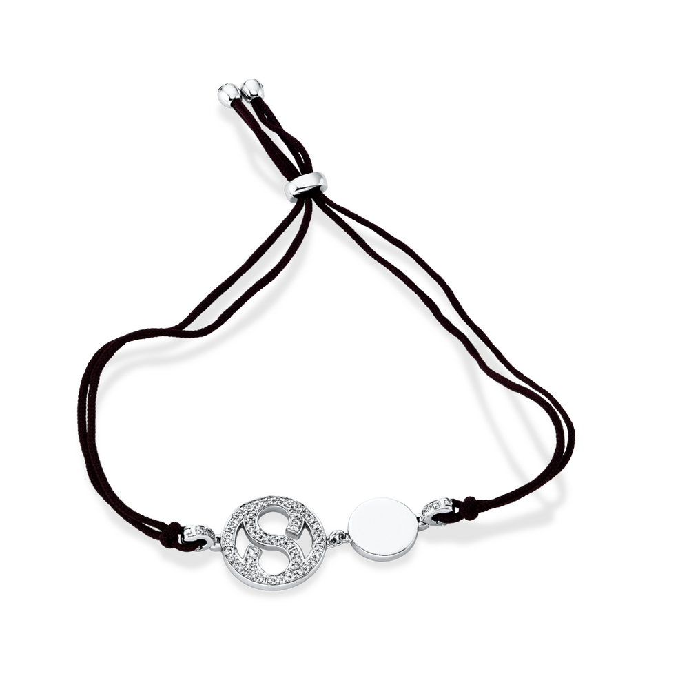 Brogle Selection Icon Textilarmband mit Brillantanhänger Brogle Selection Icon Textilarmband mit Brillantanhänger