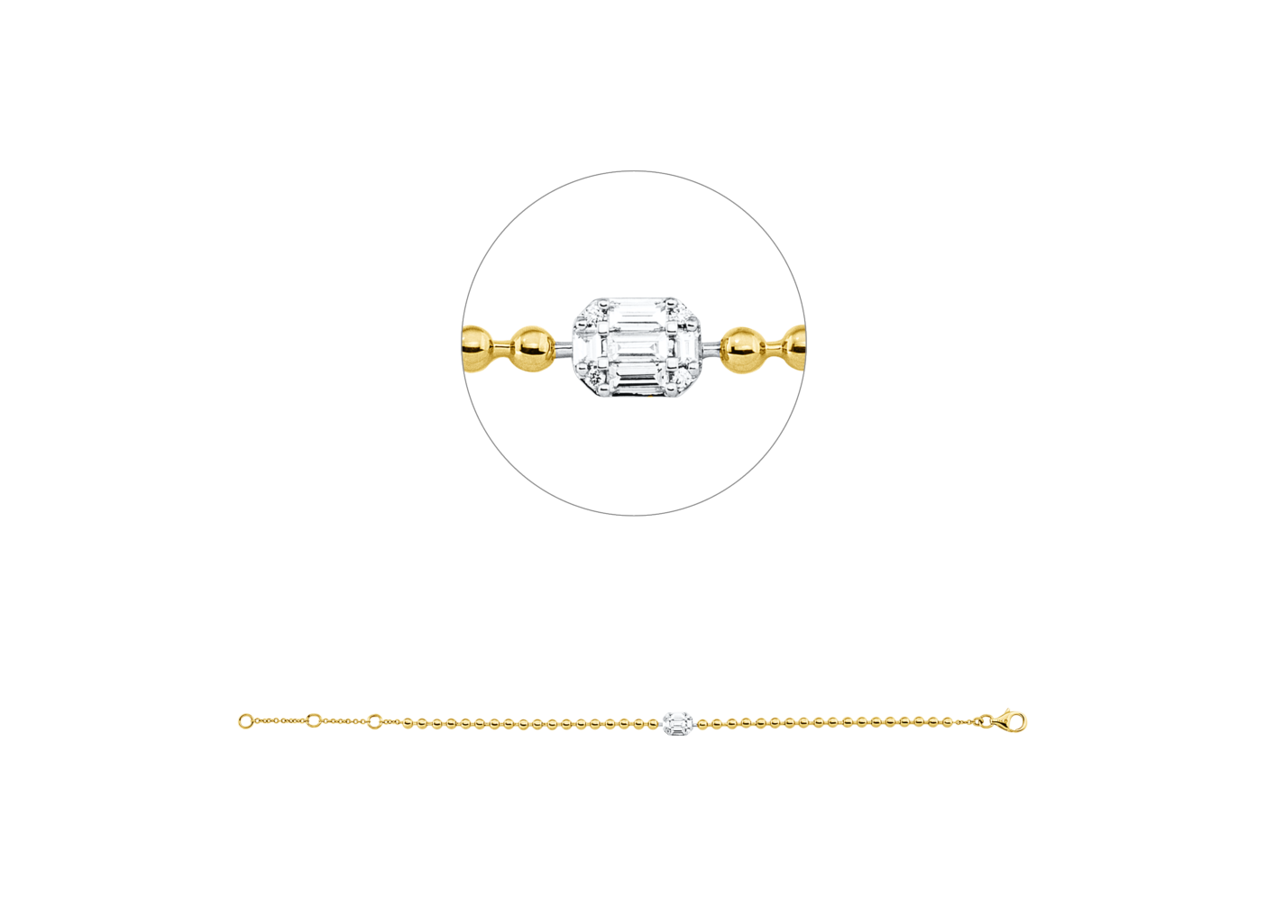 Brogle Classic Bicolor Diamantarmband