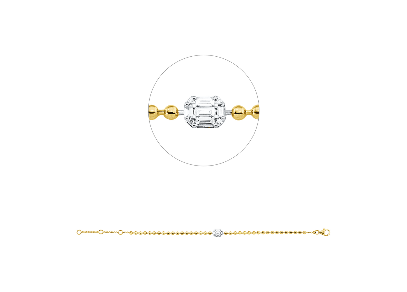 Brogle Classic Bicolor Diamantarmband