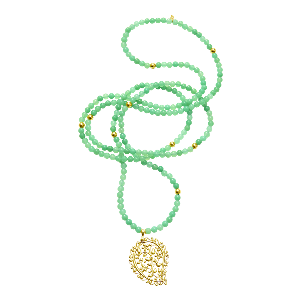 Tamara Comolli India Chrysopras Halskette mit Anhänger Tamara Comolli India Chrysopras Halskette mit Anhänger