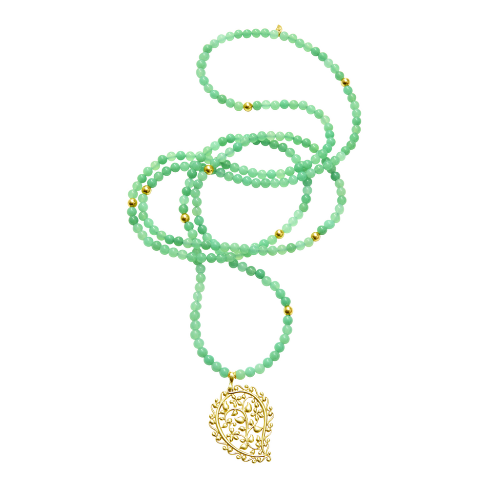 Tamara Comolli India Chrysopras Halskette mit Anhänger Tamara Comolli India Chrysopras Halskette mit Anhänger