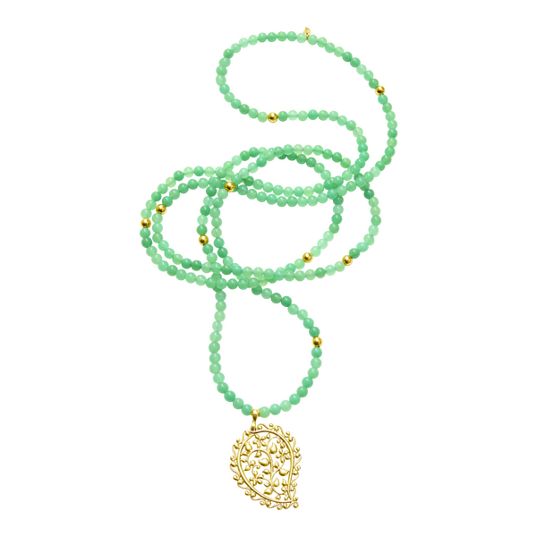 Tamara Comolli India Chrysoprase Necklace with Pendant